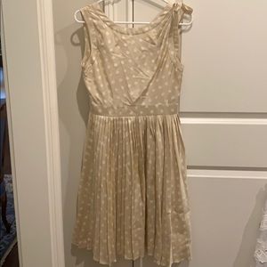 Kate Spade Light Beige/White Polkadot Dress